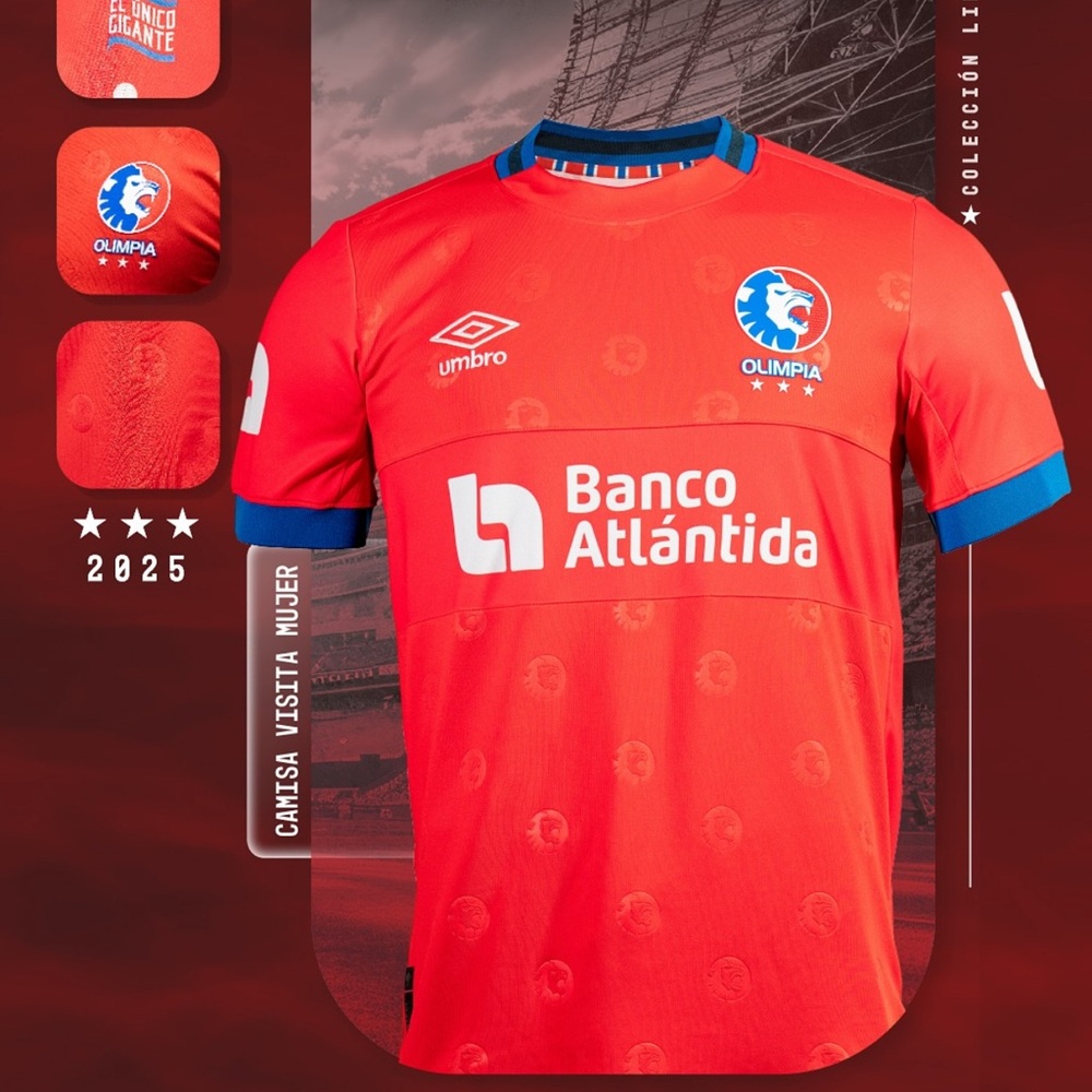 Camisa del Olimpia Umbro Red and Blue  Soccer Shirt from Honduras
